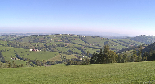 Blick vom Hirschberg in Richtung Amstetten